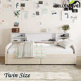 Bellemave® Twin size Upholstered Daybed with Storage and Drawers - Bellemave